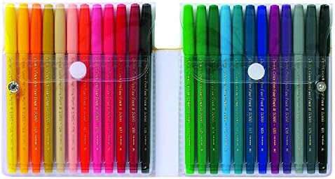 Pentel Color Marker Set, Fine Fiber Tip, Assorted Colors (Pack of 1, 24 Count Total)