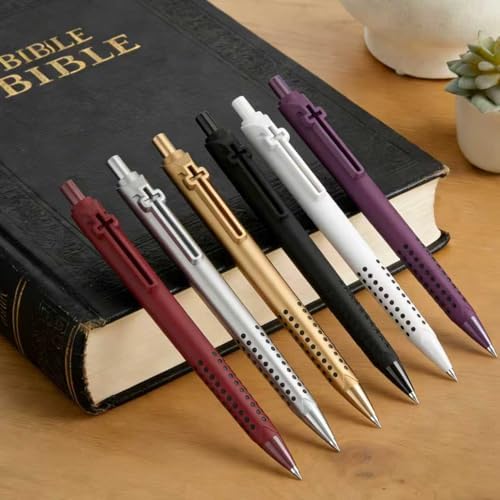 6 Pack Bible Journaling Gel Pens, 0.7mm Black Ink Retractable