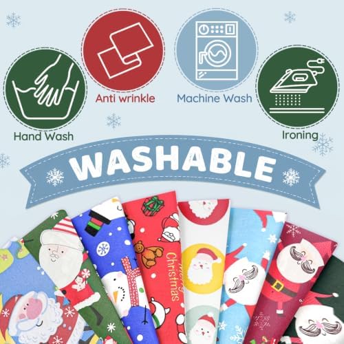 Aubliss 8pcs Fat Quarter Fabric Bundles (100% Cotton - 20'' x 20'')