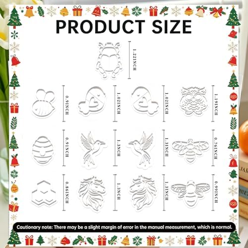 13 Pcs Easter & Animal Polymer Clay Cutters Set - Chicken, Bee & Owl Imprint Cutters for Polymer Clay Jewelry Making, Fit Gift for Animal Lovers, Friends, Sisters & Wives