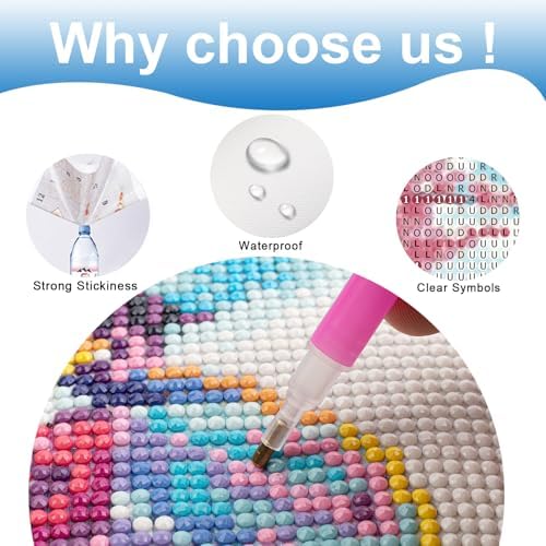 MVVMTOP Diamond Painting Kit for Adults 5D DIY Eiffel Tower and the Flower Trees Full Drill Round Diamond Art Kits for Beginners Crystal Rhinestone Embroidery Painting Home Wall Decor Gift