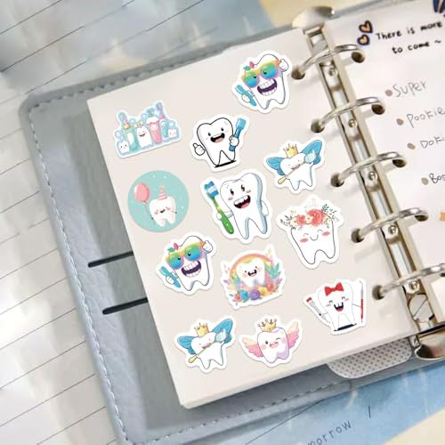 1000PCS Tooth Stickers Roll, 2 Rolls 10 Styles Dental Reward Stickers