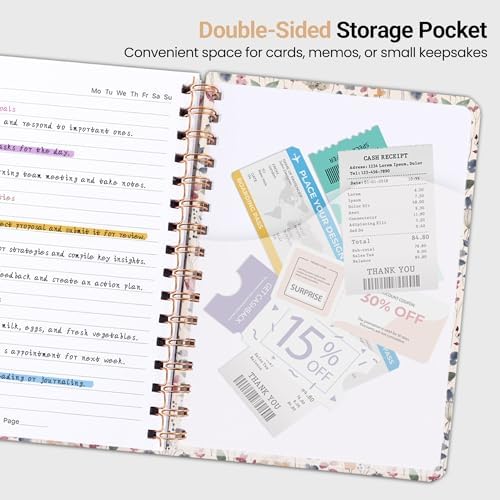 Lined Spiral Journal Notebook, A5 College Ruled Notebook for Note-Taking