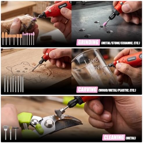 618PCS Rotary Tool Accessories Kit, Pink