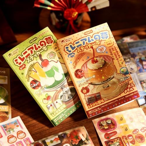 Cute Japanese Sticker Book for Adults – 30 Sheets Aesthetic Vintage Stickerbook for Journaling, Scrapbooking & DIY Crafts, Girlhood Scrapbook Sticker Book, Sticker Books for Journaling