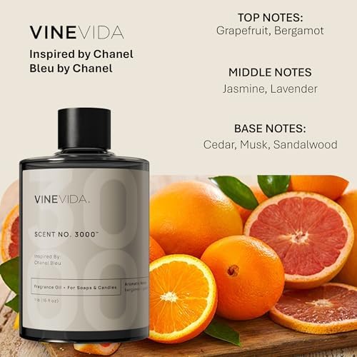 VINEVIDA [16oz] (Our Version of) Bleu Fragrance Oil - Made in USA - Natural Fragrance Oil - Scents for Soap Making