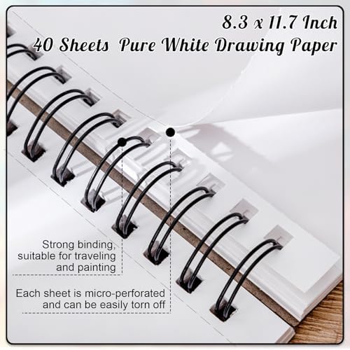 8.3 × 11.7 in Marker Paper Pad, 120gsm Bleedproof Alcohol Marker Sketchbook
