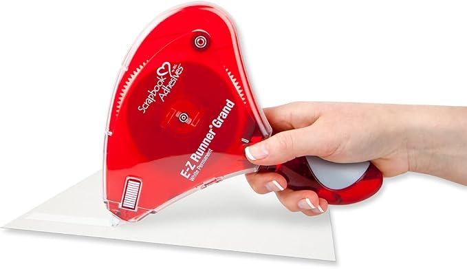 Scrapbook Adhesives by 3L 01250-6 Double-Sided E-Z Runner Grand Adhesive Dispenser, Recyclable, 150-feet, RED, 150 Foot