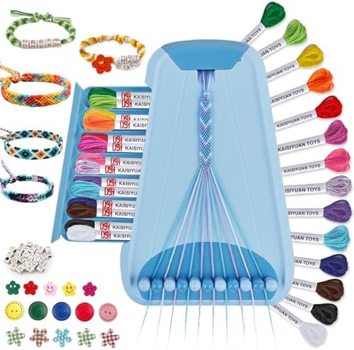 Maynacs Friendship Bracelet Making Kit for Girls 8-12, 28 Pre-Cut Threads