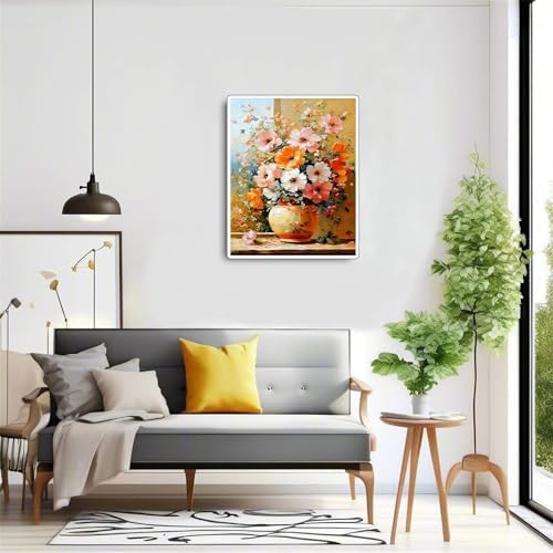 Flower Paint by Numbers Kit for Adults,Wild Daisy Adult Painting by Numbers for Beginner on Canvas,DIY Painting Kits for Home Wall Decor,Gifts (Flower5)