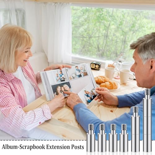 40 Pcs Scrapbook Extension Posts and Screws, Extenders for Photo Albums
