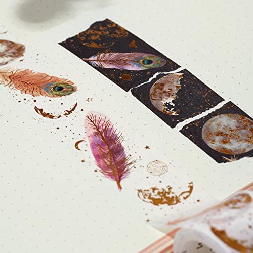 WT Dream Catcher Washi Tape Set, Tape for Scrapbooking, Planners, Junk Journal or Bible Study, Colorful Artist Decorative Craft Tape, Cute Artist Tape (2 Rolls, Each 16.4FT)