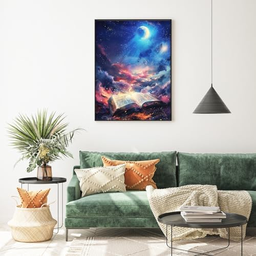 Diamond Art Kits for Adults, Magic Book Diamond Painting Kit, 12 x 16 Inch