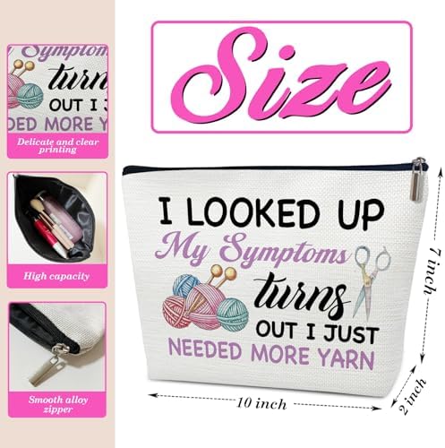 Knitting Makeup Bag, Gifts for Knitter Lovers
