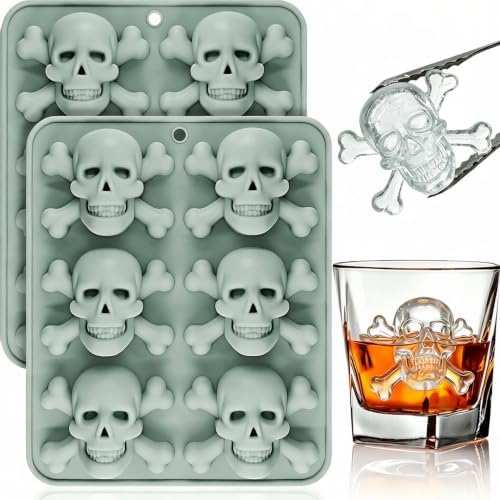 Skull Ice Cube Mold 12 Cavity, Skull Ice Cube Tray