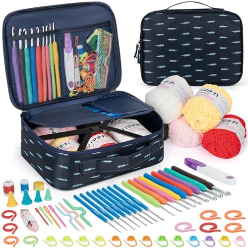 GMAK Crochet Kit for Beginners Adults, All in One Crochet Set Include Yarns