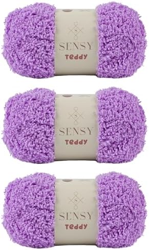 S Sensy Teddy - Micro Polyester Amigurumi Yarn 3 Skeins Lilac 109 Yards 4oz