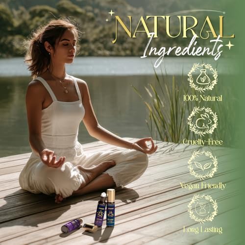 ARVIDSSON Essential Oils Roll On Set, Natural Self Care Essential Oil Blends Gift for Women - Sweet Dream, Unwind, Breahte, Balance, Focus, Happy, Aromatherapy Oil Roller for Body, Massage