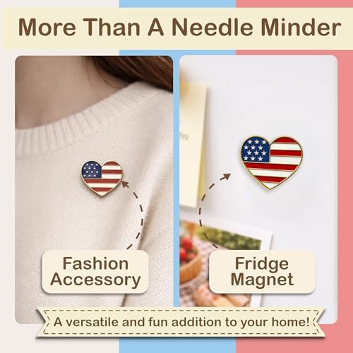 Kraftex Magnetic Needle Minder. Needleminder for Embroidery & Sewing. Cute Needlepoint Accessories. Magnetic Needle Holder for Cross Stitch. Cute Magnet Pin Gift