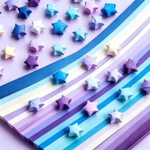 540 sheets Origami Stars Papers Package DIY Paper - 7 Colors