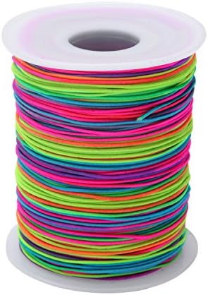 Senkary 0.8 mm Rainbow Elastic String Cord Stretchy Bracelet String Beading Thread for Jewelry Making and Bracelet Making, 109 Yards