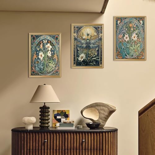 DAZZLEDOTS Diamond Art Kits for Adults, 3Pcs Floral Dragonfly Diamond Painting Kits for Beginner DIY 5D Full Drill Diamond Dots Crafts for Home Wall Decor Gifts 12x16 Inch