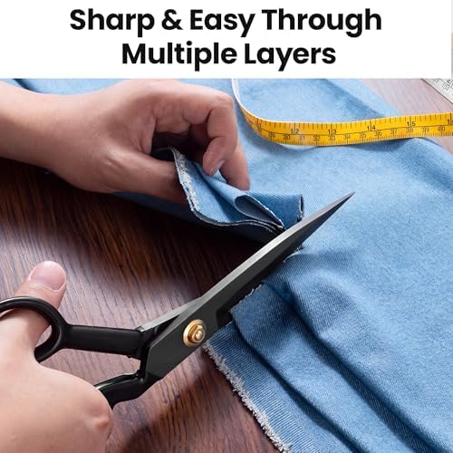 10" High Carbon Steel Fabric Scissors, Ergonomic