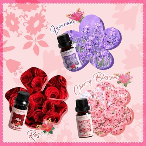 SALKING Floral Essential Oils Set, Premium Pure and Natural Diffuser Oil