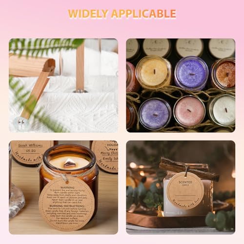 Cherry Wood Candle Wicks Set - Long Lasting Flame, 120 PCS
