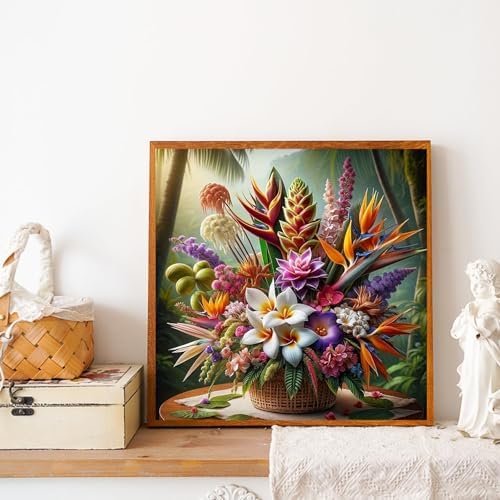 Xylogist Flowers Diamond Art Kits for Adults, 5D Diamond Painting Flowers