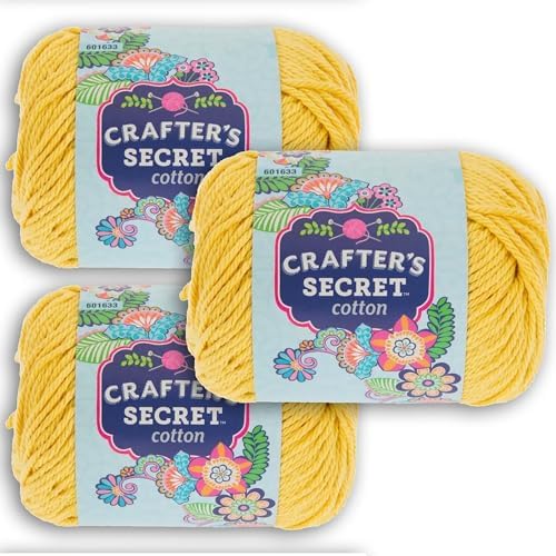 Hobby Lobby Crafter's Secret Yarn, 43 Yellow, Set of 3