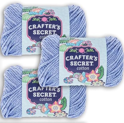 Hobby Lobby Crafter's Secret Yarn, 15 Periwinkle, Set of 3