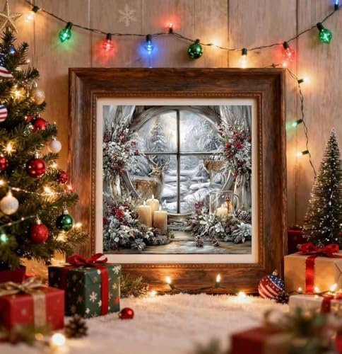 Xylogist Christmas Diamond Art Kits for Adults 14x14Inch