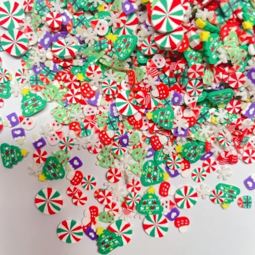 100G Polymer Clay Sprinkles for Crafts, 3D Fimo Assorted Slices Embellishments for DIY Crafts Nail Art Lip Gloss Supplies Cellphone Decoration Accessories (White)