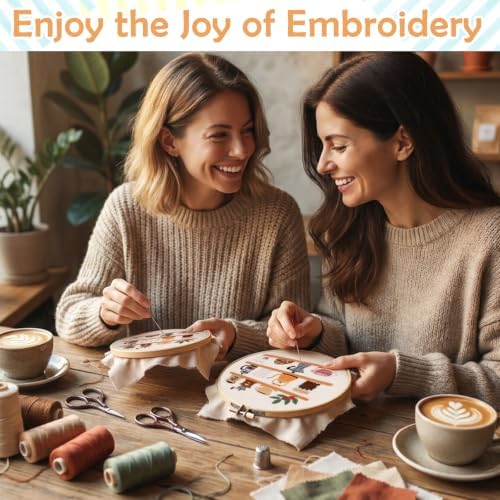 Nuberlic Coffee Bar Embroidery Kit for Beginners