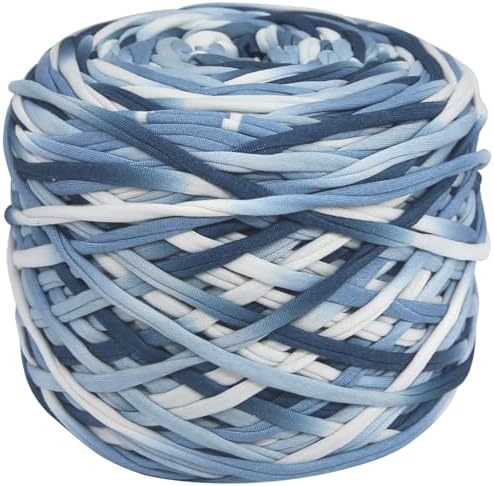 400g T-Shirt Yarn, 130 Yards Elastic Fabric Crochet DIY Ocean