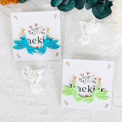 Xaekicr Hummingbird Polymer Clay Cutters for Earrings, 2PCS Clay Earring Cutters, Clay Tools and Molds for Jewelry DIY Making