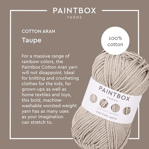 Paintbox Yarns 100% Cotton Aran Yarn 1.76oz / 50g, 93yds / 85m