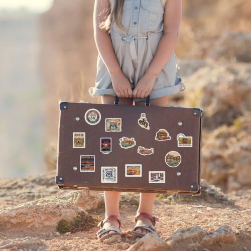 50PCS Route 66 Stickers, 100th Anniversary Travel Stickers