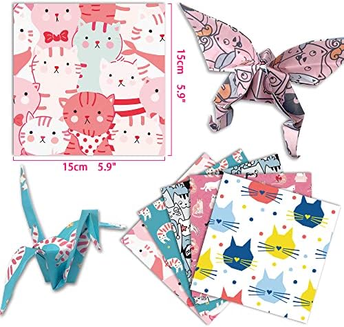 Origami Paper 6x6" Double Sided 50 Sheets 10 Colors Origami Kit,Craft Paper