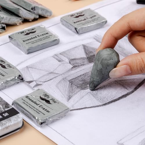 Mr. Pen- Kneaded Erasers, 1.37" x 1.7", 24 Pack, Gray