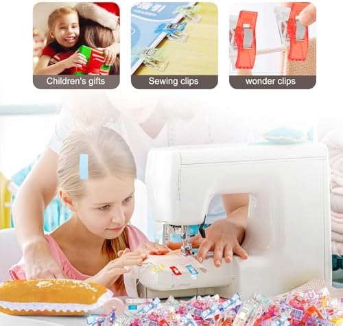 Premium Plastic Clips, Multipurpose Sewing Clips Premium Quilting Clips Assorted Colors Fabric Clips for Sewing Supplies Quilting, Sewing Quilting Supplies, 50 Pcs Clips, Add Two Rulers