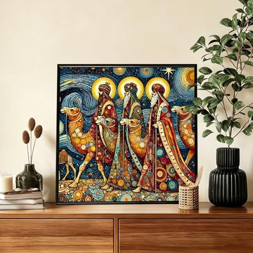 Diamond Art Kits for Adults, Camel Caravan Diamond Painting, 14x14 Inch