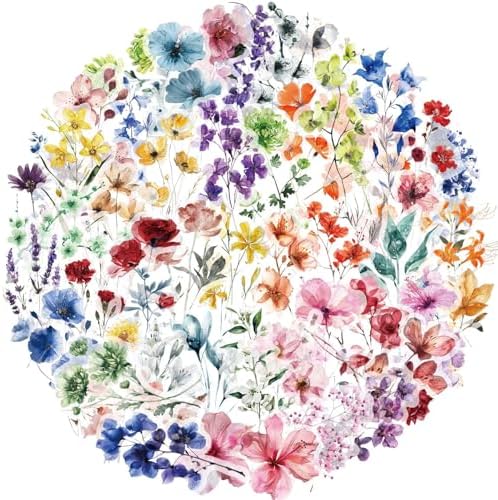 Transparent Flora Scrapbook Stickers Aesthetic Flowers Stickers(Ins)