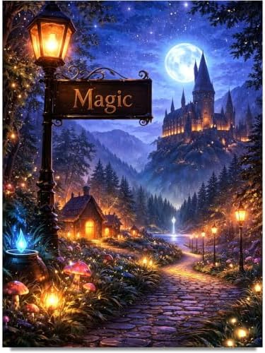 Diamond Art Kits for Adults Magic Castle,Diamond Painting Kits for Adults