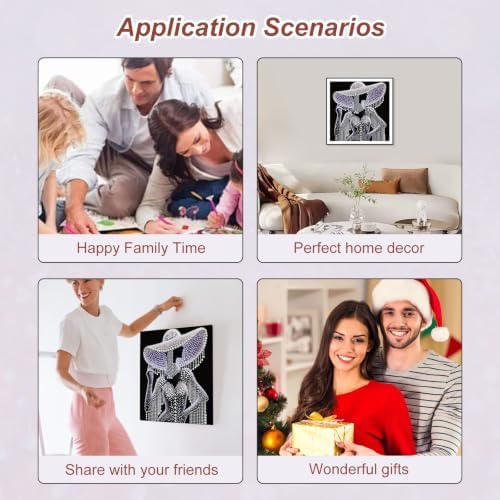 Domnpes Elegant Lady Diamond Art, Diamond Painting Kit for Adults