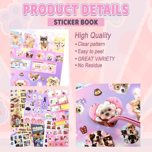 800+ Dog Sticker Book, Funny Dog Stickers for Journaling Scrapbook