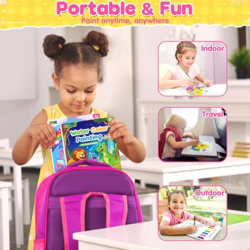 ZIZZ Paint with Water Coloring Books for Kids Ages 3-5 4-8 Painting Set
