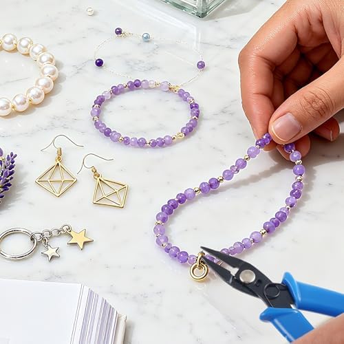 URSKYTOUS Split Ring Pliers Jewelry Making Tools Jump Ring Opener Tool Keychain Pliers for Opening Split Rings Jump Rings Jewelry Plier for Bracelet Fishing Beading DIY Craft Jewelry Making Supplies