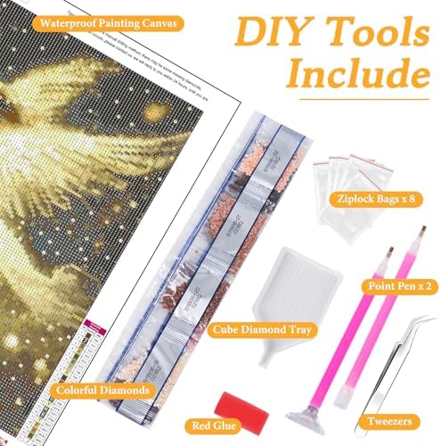Okarina Diamond Art Kits for Adults & Beginners, Angel Diamond Painting Kit